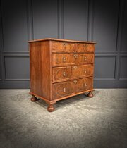 Fine William & Mary Walnut Chest Of Drawers