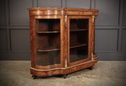 Impressive Burr Walnut Marquetry Inlaid Credenza 