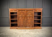 Large Breakfront Walnut Bookcase By Maple & Co.