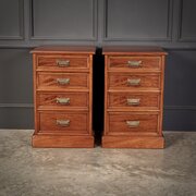 Large Pair Of Victorian Mahogany Bedside Chests