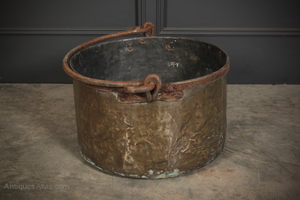 Antiques Atlas Large Victorian Brass Cauldron