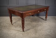 Large Victorian Mahogany Partners Writing Table