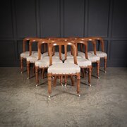 Magnificent Set Of Ten Victorian Oak Dining Chairs
