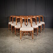 Magnificent Set Of Ten Victorian Oak Dining Chairs