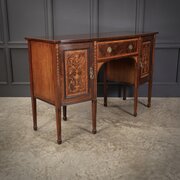 Marquetry Inlaid Mahogany Bow Front Sideboard