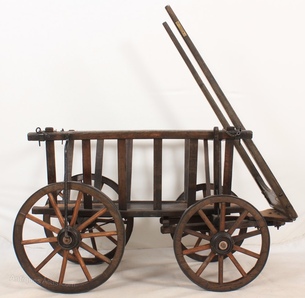 Antiques Atlas Oak Goat / Donkey Cart