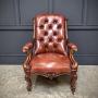 mahogany  leather