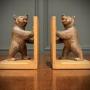 Pair of Carved Black Forest Bear Bookends 