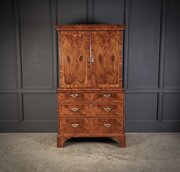 Queen Anne Walnut Cabinet On Chest