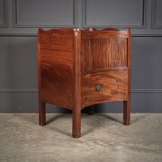 Rare George III Concave Mahogany Nightstand
