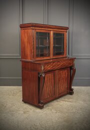 Regency Mahogany Secrétaire Bookcase