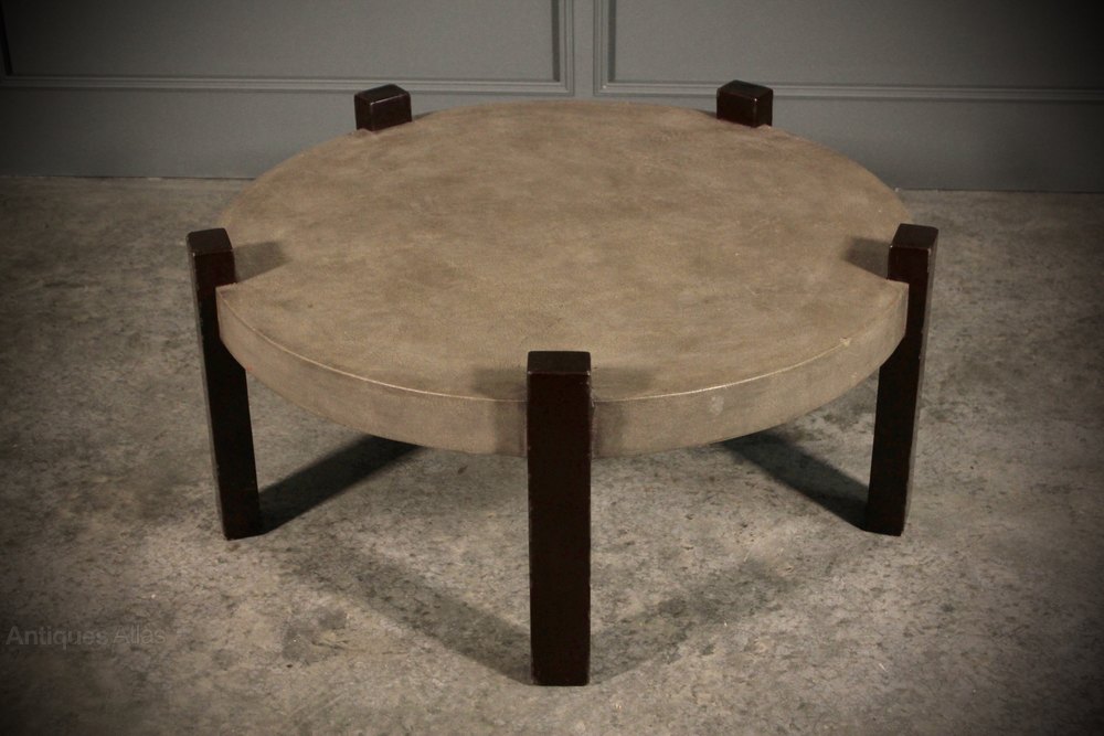 Portside Garden Round Concrete Coffee Table - Weathered Grey | West Elm