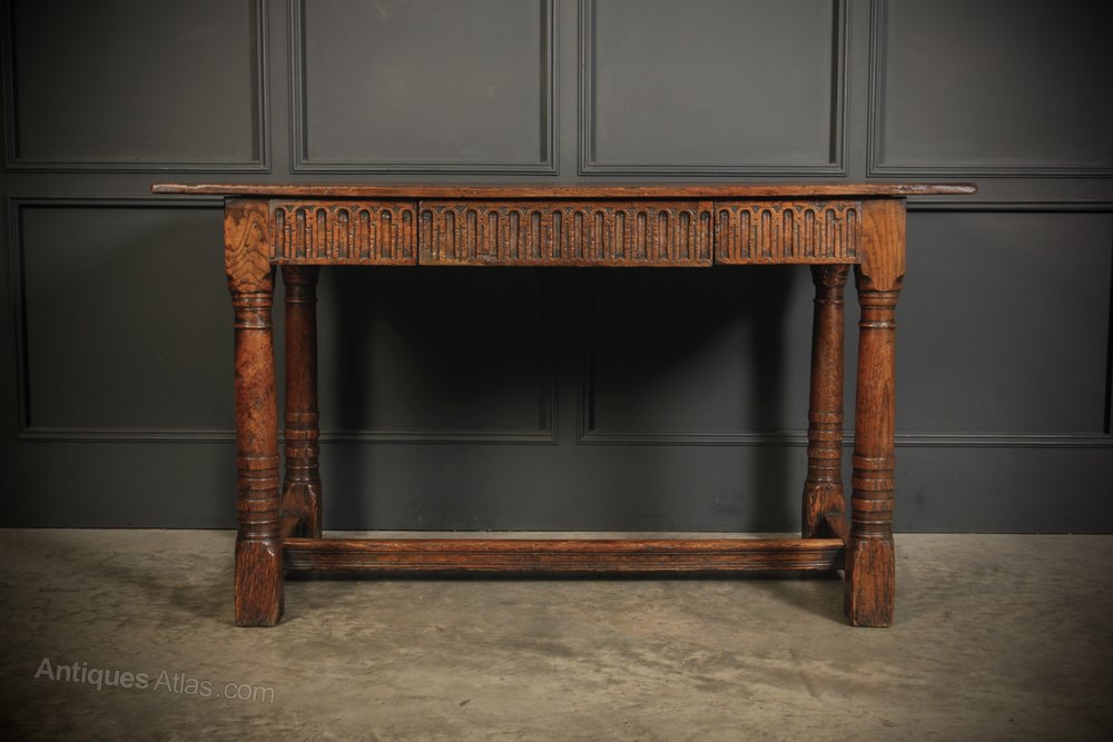 Rustic Solid Oak Side Table Antiques Atlas