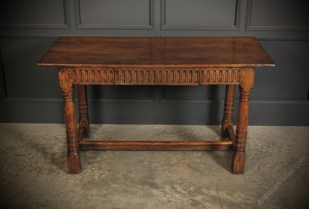 Rustic Solid Oak Side Table Antiques Atlas