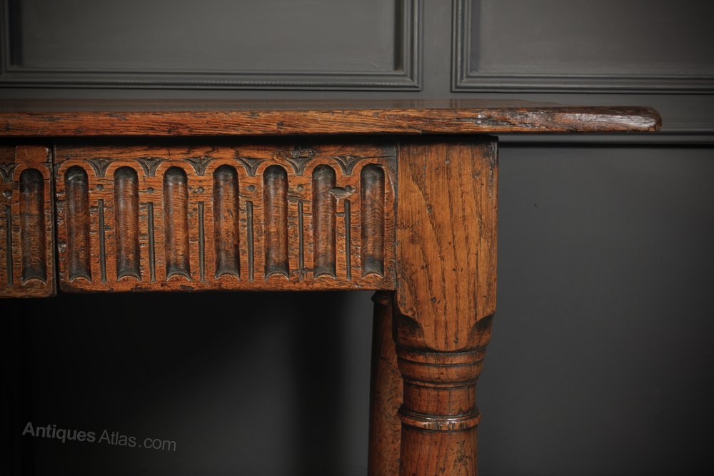 Rustic Solid Oak Side Table Antiques Atlas