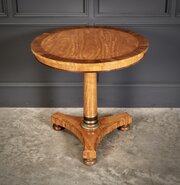Satinwood & Walnut Round Occasional Table