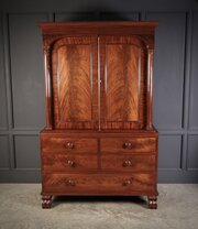 Scottish Mahogany Linen Press