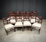 Set Of Eighteen Georgian Mahogany Dining Chairs