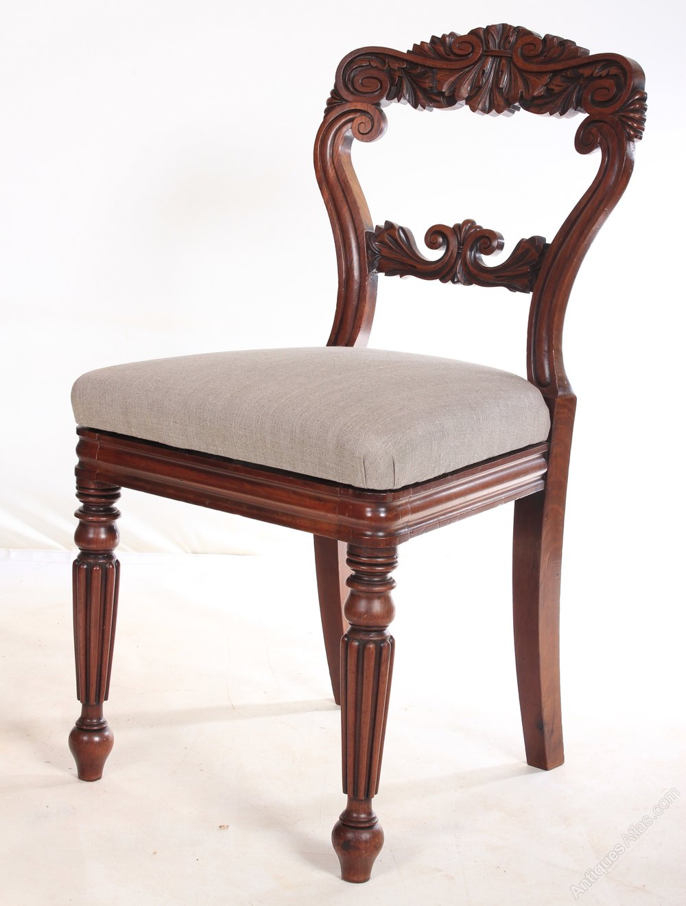 Set Of 6 Cuban Mahogany Carved Dining Chairs Antiques Atlas