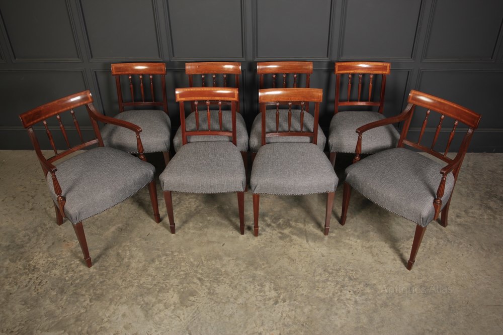 Set Of 8 Mahogany Dining Chairs By Maple & Co Antiques Atlas
