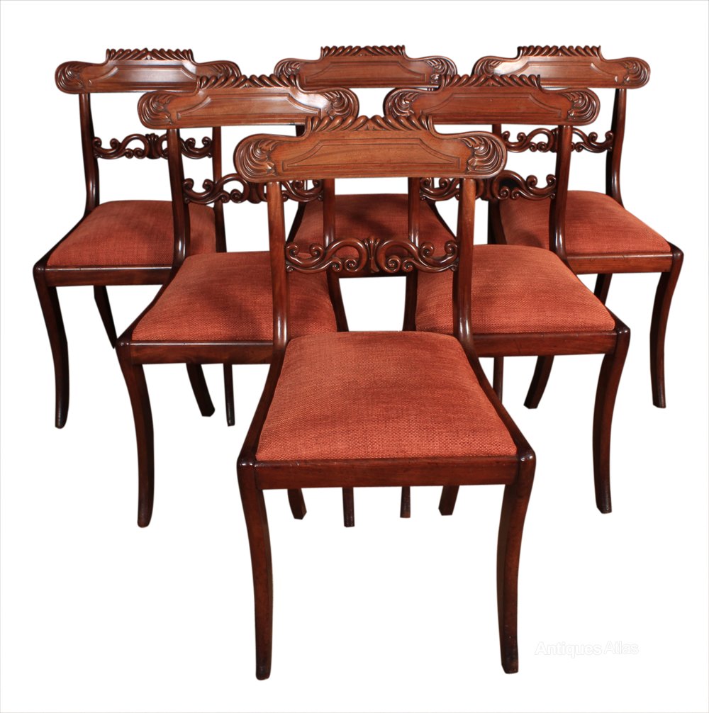 Set Of 8 Regency Mahogany Dining Chairs Antiques Atlas
