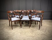 Set Of Ten Mahogany Dining Chairs