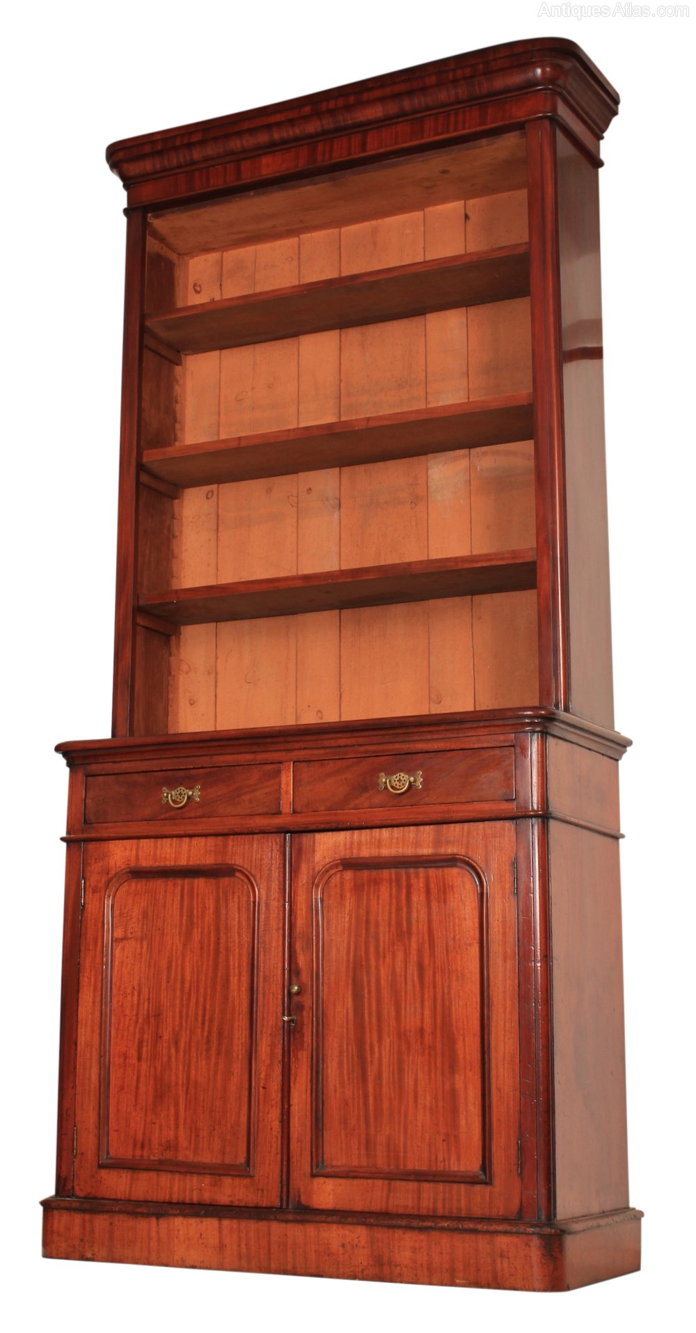 Tall Mahogany Open Top Bookcase Antiques Atlas
