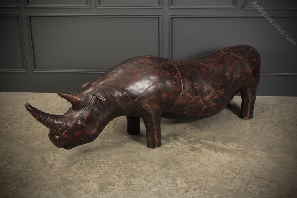 Very Large Leather Rhino Footstool Antiques Atlas