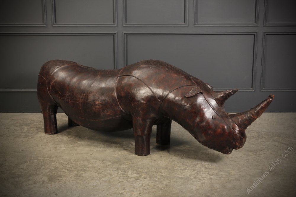 Very Large Leather Rhino Footstool Antiques Atlas