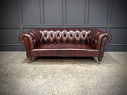 Victorian Buttoned Leather Chesterfield Sofa