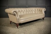 Victorian Buttoned Leather Chesterfield Sofa
