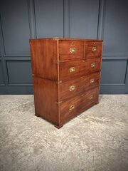 Victorian Mahogany Military Campaign Chest 