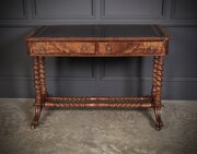 Victorian Walnut Library Writing Table