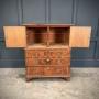 walnut  cabinet on chest