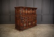 Walnut & Mother Of Pearl Inlaid Sideboard Dresser