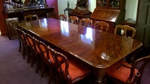 antique dining table seats 12