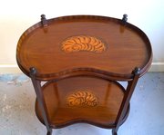 Inlaid Kidney Shaped Occasional Table