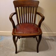 Open Arm Office / Desk Chair Early 1900s 