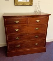 Very Clean Inlaid Edwardian Chest Of Drawers