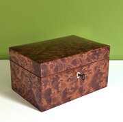 1920s Antique Thuya Wood Jewellery Box