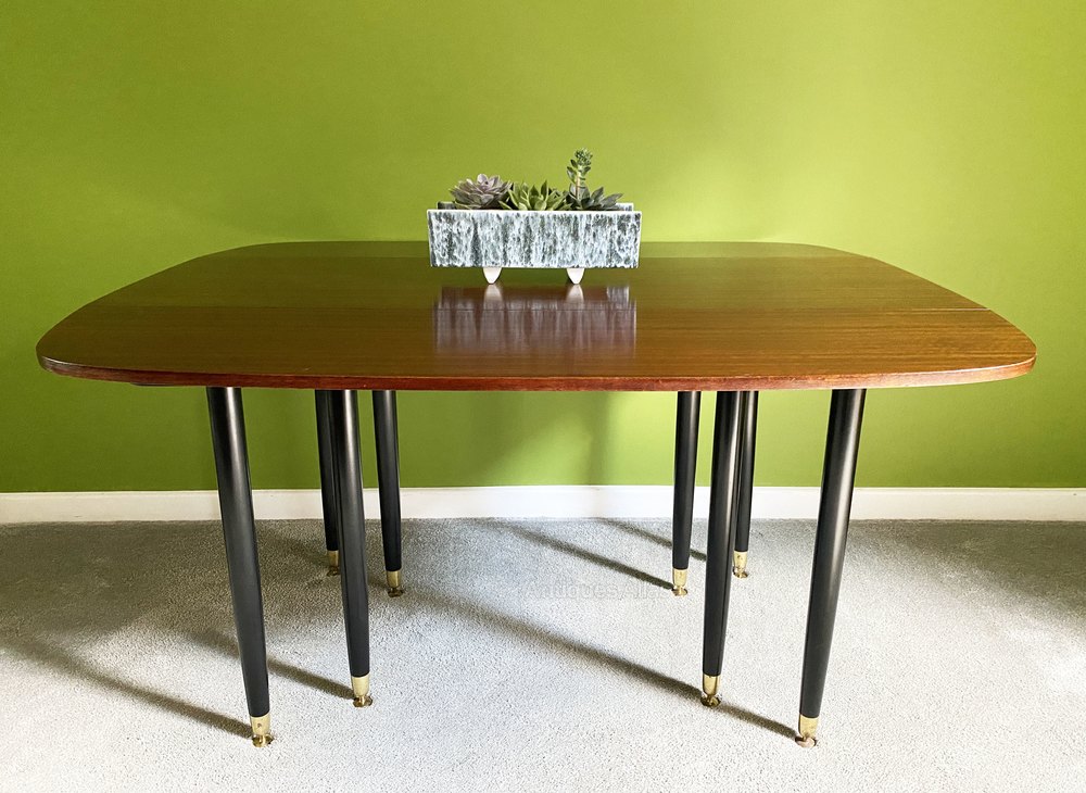 Antiques Atlas 1950s G Plan Tola And Black Drop Leaf Dining Table
