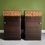A Pair of Uniflex Walnut Bedside Cabinets, 1960s