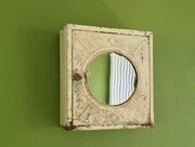 Art Deco Metal Wall Cabinet With Mirror
