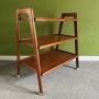 Danish 3 Tier Teak Drinks / Serving / Tea Trolley 