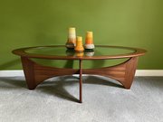 G Plan Astro Oval Teak And Glass Coffee Table