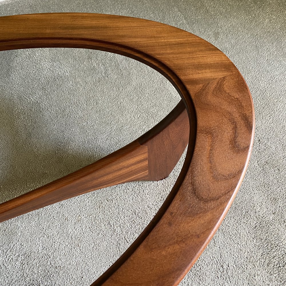 Antiques Atlas - G Plan Astro Oval Teak And Glass Coffee Table