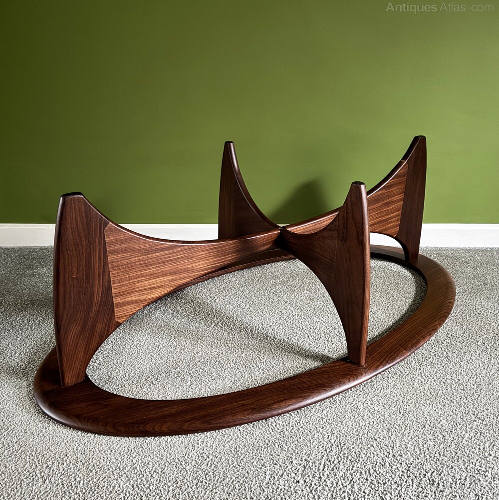 G Plan Astro Oval Teak And Glass Coffee Table as1177a314 / LLV00255 ...