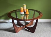 G Plan Astro Round Coffee Table In Teak And Glass