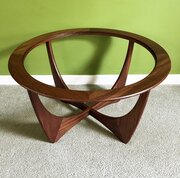 G Plan Astro Round Coffee Table In Teak And Glass