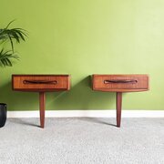 G Plan Fresco Pair Of Teak Floating Bedside Tables